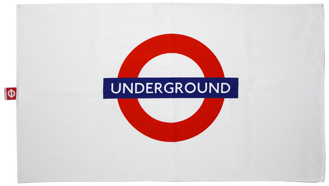 TFL6103 Licensed Underground Roundel Print Tea Towel - British Heritage Brands