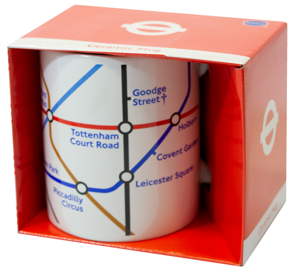 Licensed Official TFL London Underground Tube Map Mug White - British Heritage Brands