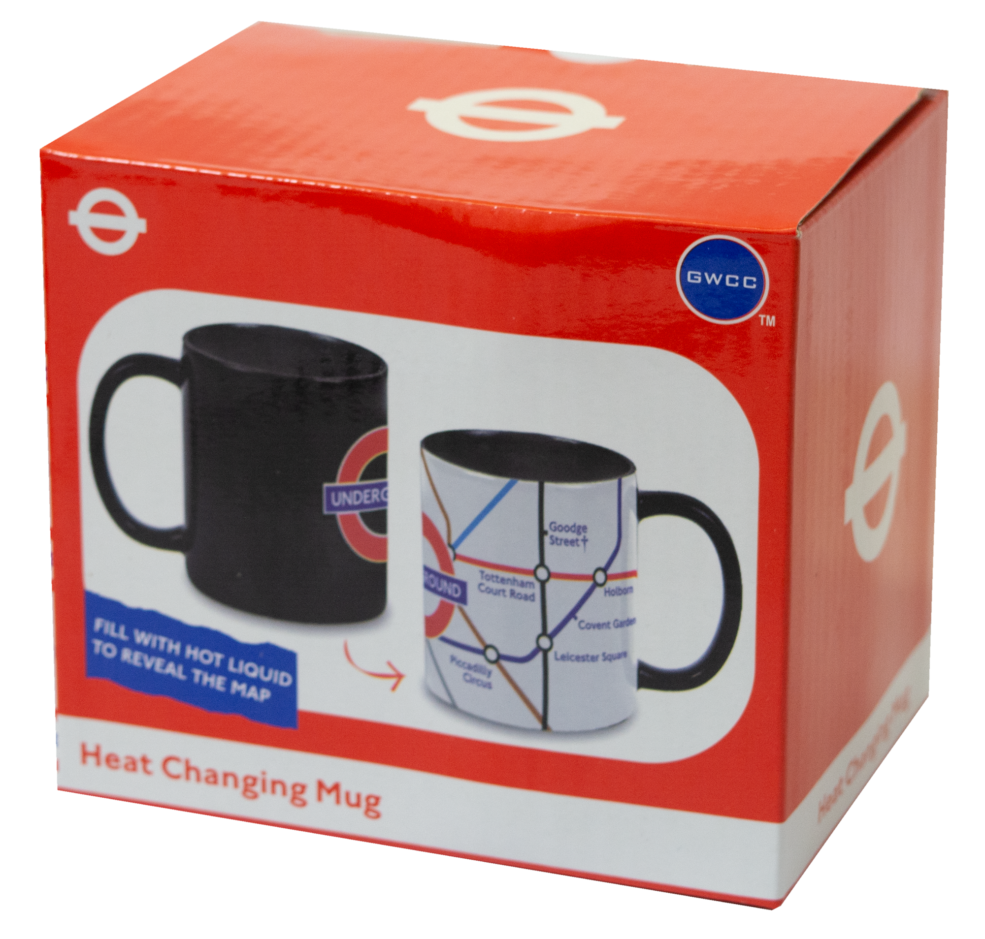 Licensed Official TFL Heat changing London Underground Tube Map Mug - British Heritage Brands