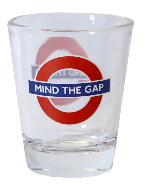 Licensed TFL Underground, Mind the gap, set of 3 Shot Glasses - British Heritage Brands