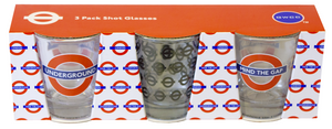 Licensed TFL Underground, Mind the gap, set of 3 Shot Glasses - British Heritage Brands