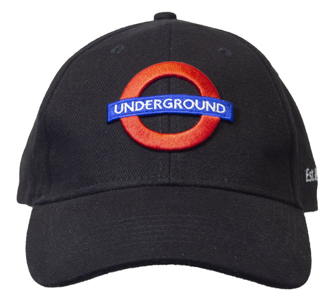 Licensed Unisex London Underground Baseball Cap Black - British Heritage Brands