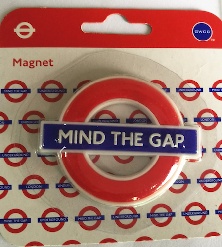 TFL3002 Licensed Mind the Gap Ductile/Rubber Fridge Magnet - British Heritage Brands