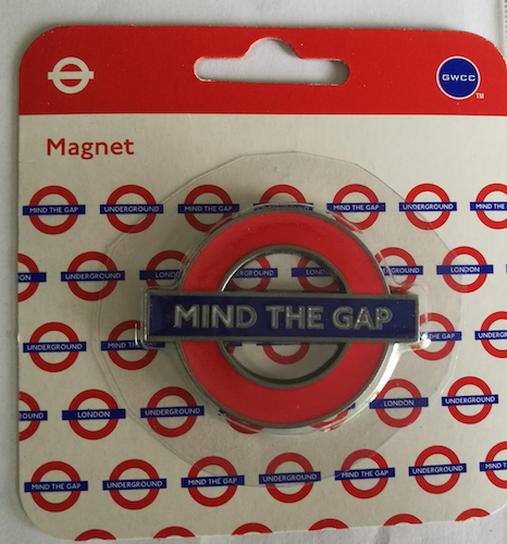 TFL3005 Licensed Mind the Gap Fridge Metal Magnet - British Heritage Brands