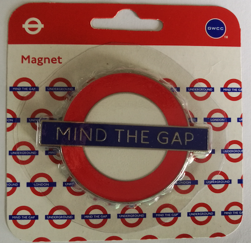 TFL3008 Licensed Mind the Gap Bottle opener Fridge Magnet - British Heritage Brands